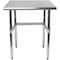 Amgood 18 in. x 24 in. Open Base Stainless Steel Metal Table WT-1824-RCB-Z - alternate 1